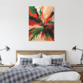 Quadro abstrato, vermelho, verde, bege e laranja leinwanddruck (Insitu (Schlafzimmer))