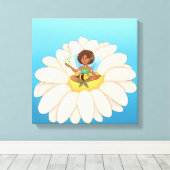 quadro com fada em cima de uma flor leinwanddruck (Insitu (Holzboden))
