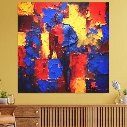 Quadro Decorativo Abstrato Expressionista Canvas 2 Leinwanddruck (Insitu (Wohnzimmer))