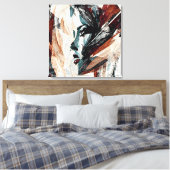 Quadro decorativo abstrato Rosto de Mulher Leinwanddruck (Insitu (Schlafzimmer))