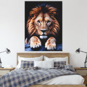 Quadro Decorativo Rosto de Leão Leinwanddruck (Insitu (Schlafzimmer))