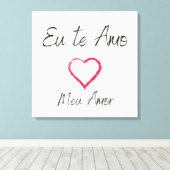 Quadro eu te amo impressão em canvas leinwanddruck (Insitu (Holzboden))