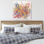 Quadro Pintura Abstrata em Canva Sinfonia Abstrata Leinwanddruck (Insitu (Schlafzimmer))