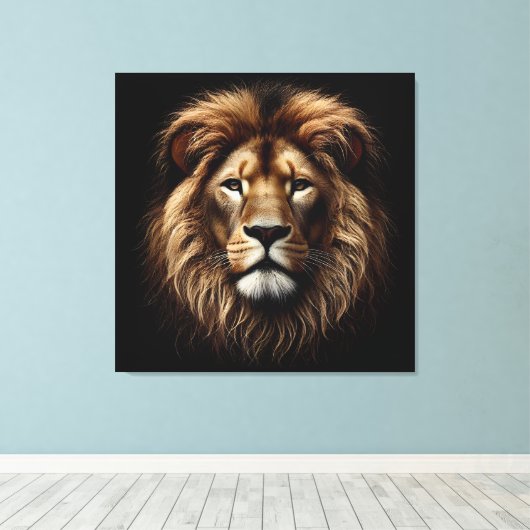 Quadro Rosto de Leão Leinwanddruck (Insitu (Holzboden))