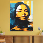 Quadro Rosto de mulher Abstrato Leinwanddruck (Insitu (Wohnzimmer))