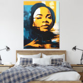 Quadro Rosto de mulher Abstrato Leinwanddruck (Insitu (Schlafzimmer))