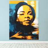 Quadro Rosto de mulher Abstrato Leinwanddruck (Insitu (Holzboden))