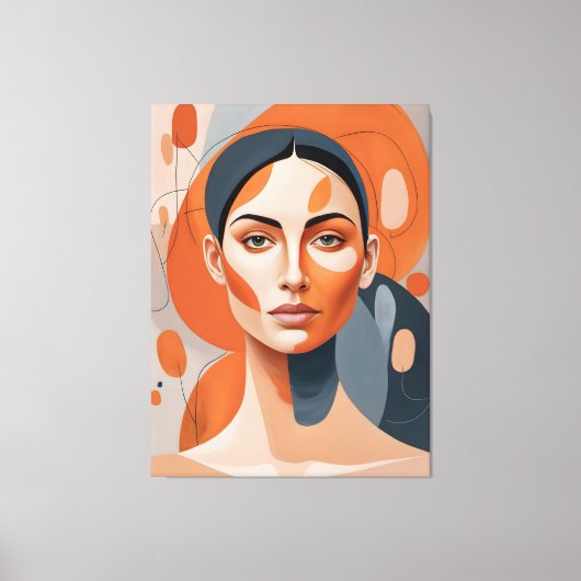 Quadro Rosto de Mulher Séria Leinwanddruck (Vorderseite)