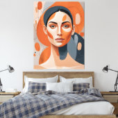 Quadro Rosto de Mulher Séria Leinwanddruck (Insitu (Schlafzimmer))