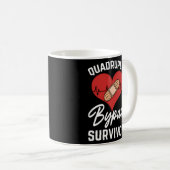 Quadruple Bypass Survivor Koronare Arterie Herz Su Kaffeetasse (VorderseiteRechts)