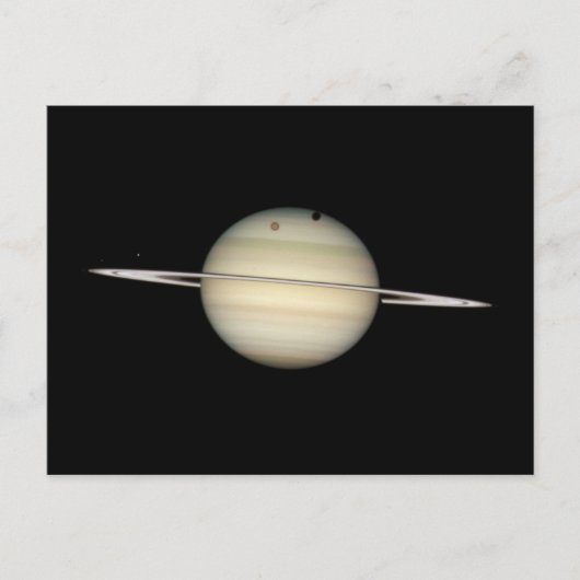 Quadruple Saturn Moon Transit Postkarte (Vorderseite)