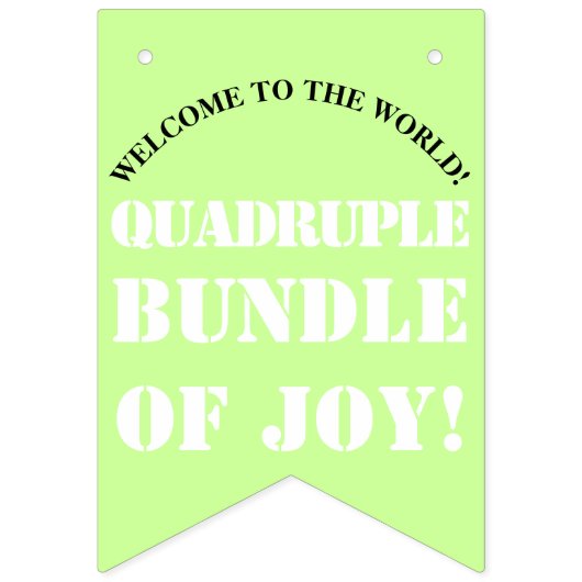 Quadruplet Boys blaugrünes Jagdbanner Wimpelkette (Erste Fahne)