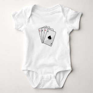 Quadruplets Aces Poker Karten im Poker Baby Strampler