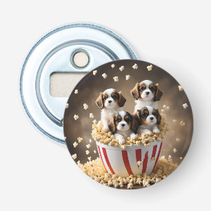 Quads Cavalier Spaniel Welpen im Popcorn, Flaschenöffner