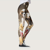 Quads Cavalier Spaniel Welpen im Popcorn, Leggings (Rechts)