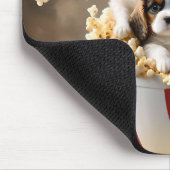 Quads Cavalier Spaniel Welpen im Popcorn, Mousepad (Ecke)