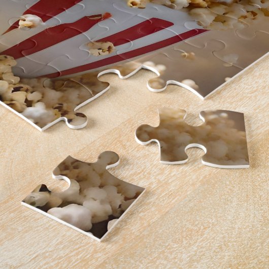 Quads Cavalier Spaniel Welpen im Popcorn, Puzzle (Seite)