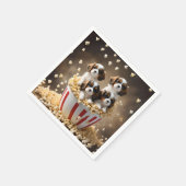 Quads Cavalier Spaniel Welpen im Popcorn, Serviette (Ecke)