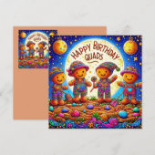 QUADS ~ Geburtskarte ~ Lebkuchen Männer ~ (Vorne/Hinten)