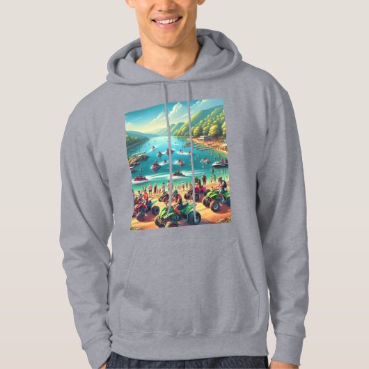 Quads & Jetski & Wave Runner & Seadoos am Strand Hoodie (Vorderseite)