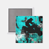 Quads. Magnet (Vorderseite/Rückseite)