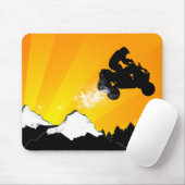 Quads. orangefarbener Sonnenuntergang. Mousepad (Mit Mouse)