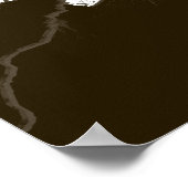 Quads. orangefarbener Sonnenuntergang. Poster (Ecke)