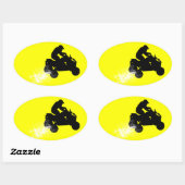 Quads. Ovaler Aufkleber (Blatt)