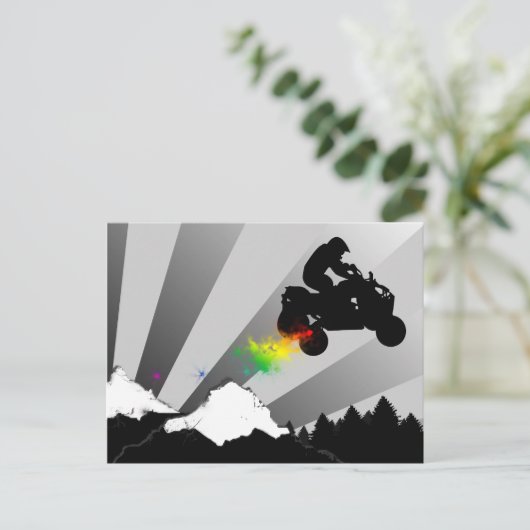 Quads. Regenbogenbahn. Postkarte (Stehend Vorderseite)
