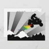 Quads. Regenbogenbahn. Postkarte (Vorne/Hinten)