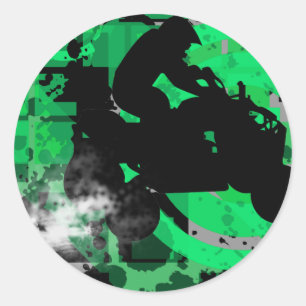 Quads. Runder Aufkleber