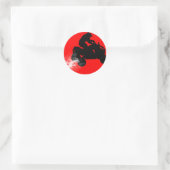 Quads. Runder Aufkleber (Tasche)