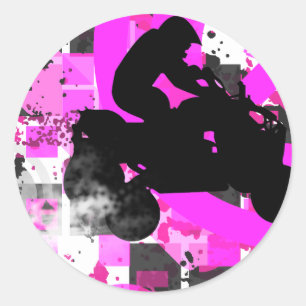 Quads. Runder Aufkleber