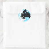 Quads. Runder Aufkleber (Tasche)