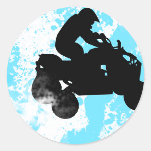 Quads. Runder Aufkleber