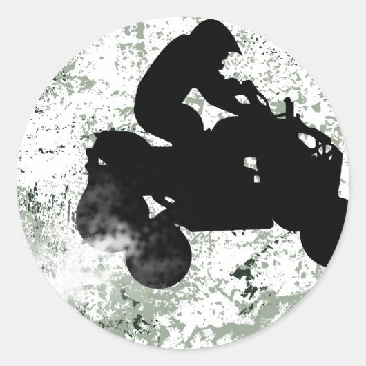 Quads. Runder Aufkleber (Vorderseite)