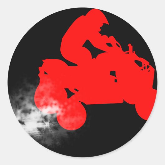 Quads. Runder Aufkleber (Vorderseite)