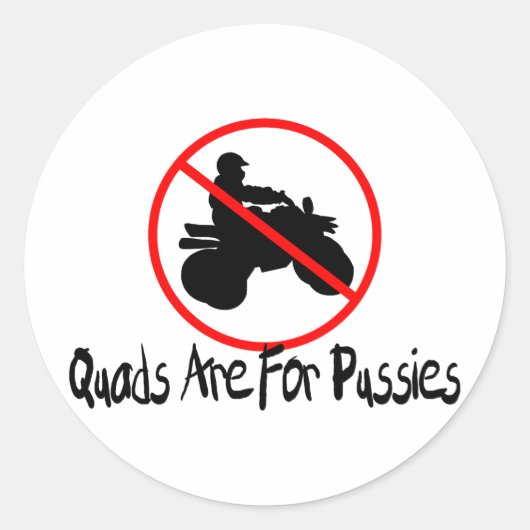 Quads sind runder aufkleber (Vorderseite)