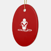 Quads - White - Red Background - Tenors Baby! Keramikornament (Links)