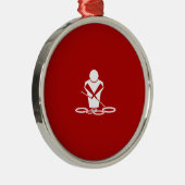 Quads - White - Red Background - Tenors Baby! Ornament Aus Metall (Rechts)