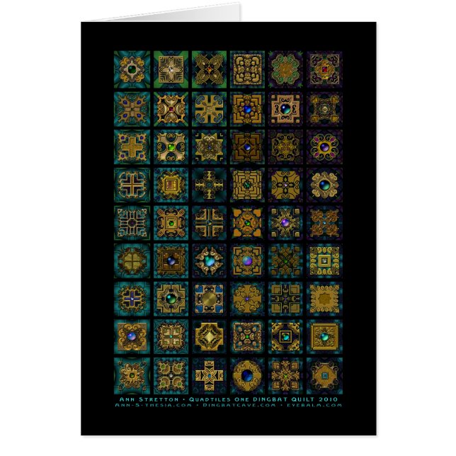 Quadtiles eine Steppdecken-Karte (Vorne)