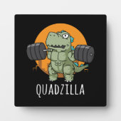 Quadzilla - Funny Gym Workout Cartoon, Squat Fotoplatte (Vorderseite)