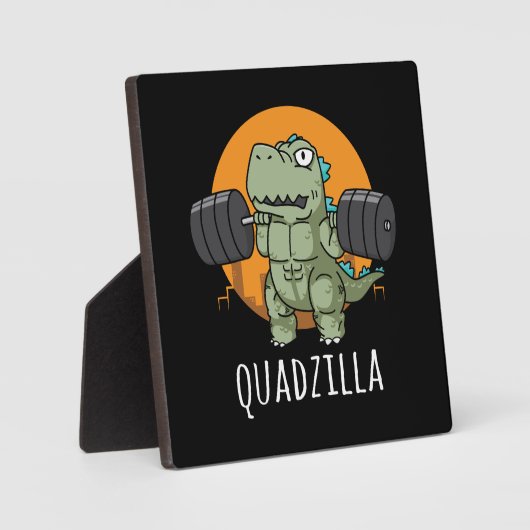 Quadzilla - Funny Gym Workout Cartoon, Squat Fotoplatte (Vorderseite)
