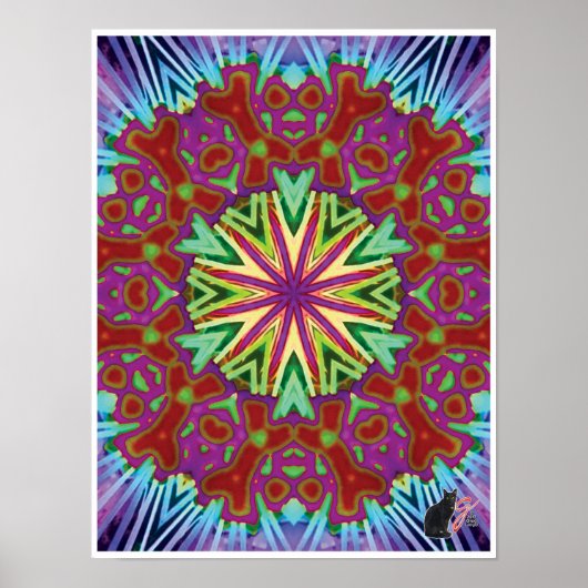 Quaff Kinetic Collage Kaleidoscope Poster (Vorne)