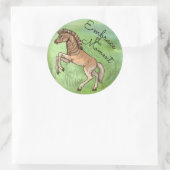 Quagga "Embrace the moment" Runder Aufkleber (Tasche)