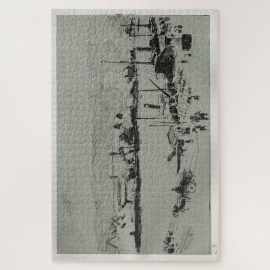 Quai Boieldieu in Rouen (1896) von Camille Pissarr Puzzle (Vertikal)