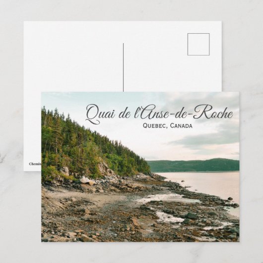 Quai de l'Anse-de-Roche, Postkarte Quebec (Vorne/Hinten)