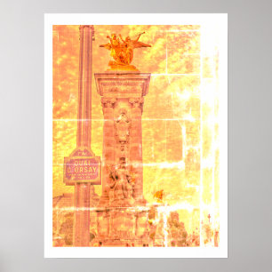 Quai d'Orsay Pont Alexandre III Paris Plakat