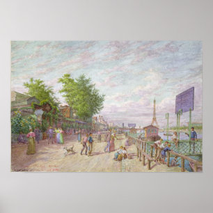 Quai du Point DU Jour, Boulogne Billancourt, 1897 Poster