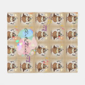 Quai Music Print Fleecedecke (Vorderseite (Horizontal))